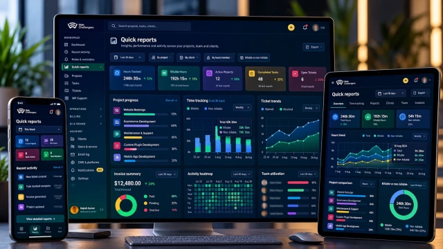 Quick Reports and Operational Analytics — Web Challengers Operations Hub case study