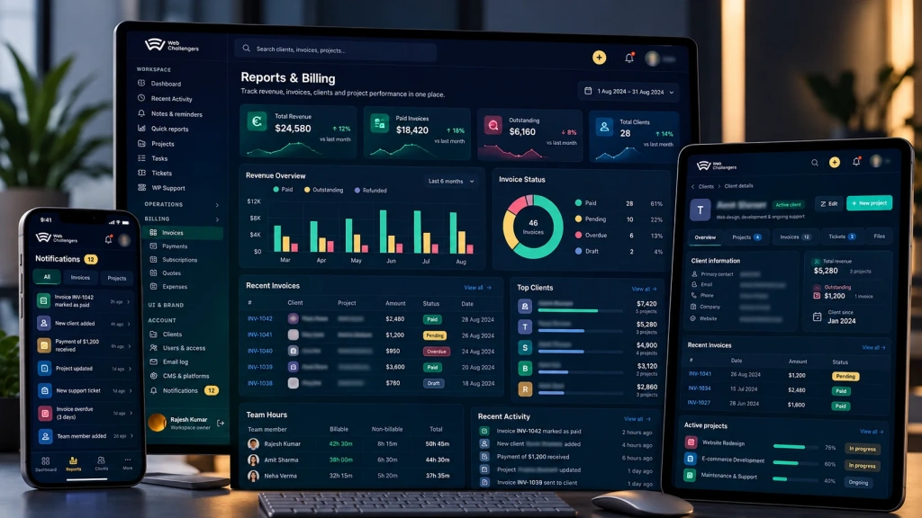 Billing and Invoice Reporting — Web Challengers Operations Hub case study
