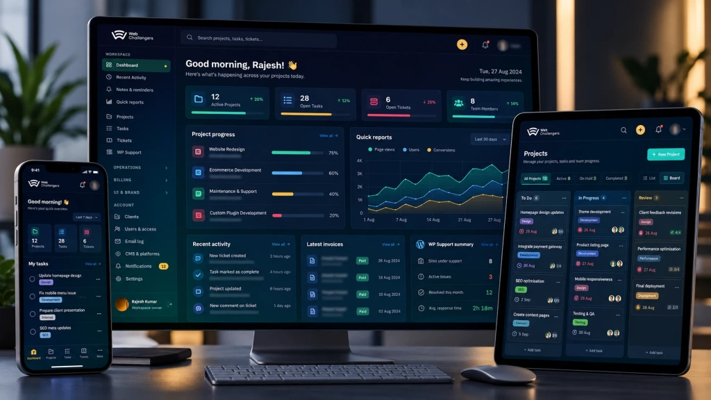 Unified Operations Dashboard — Web Challengers Operations Hub case study