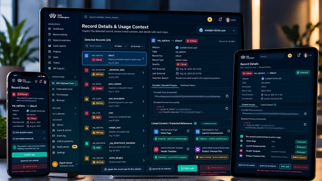 Protected Record Details and Usage Context — Web Challengers Operations Hub case study