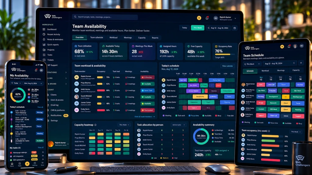Team Availability and Weekly Schedule — Web Challengers Operations Hub case study